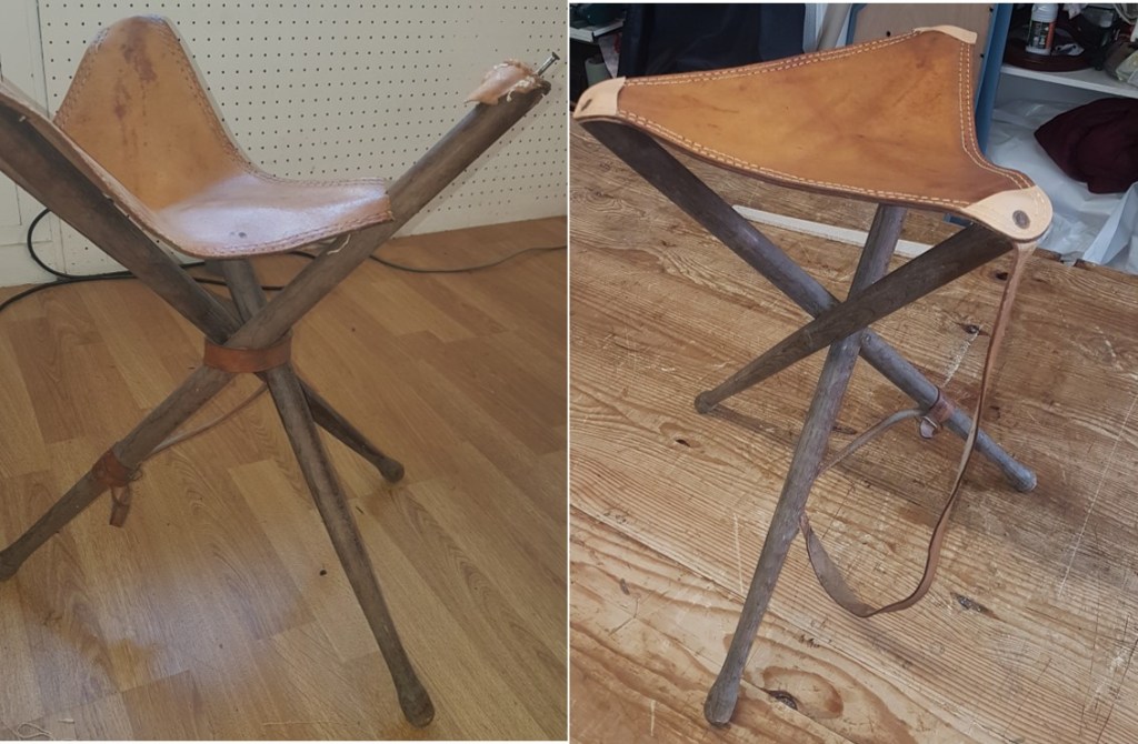 Tabouret de Chasse Cuir